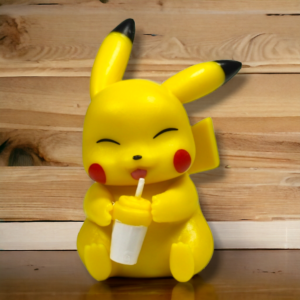 Pikachu Drinking Juice 7 Cms